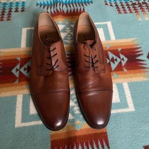 Aldo Textured lEather Cap Toe Dress Shoes